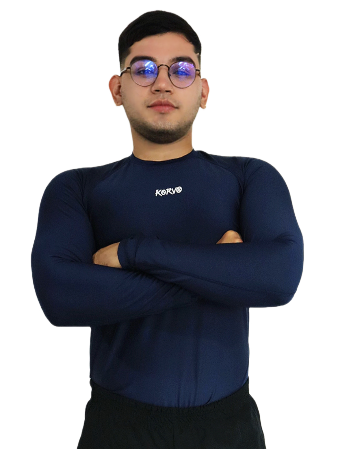 CAMISETA MANGA LARGA AZUL 2